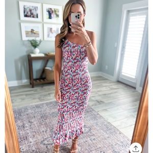 One shoulder floral dress new with tags